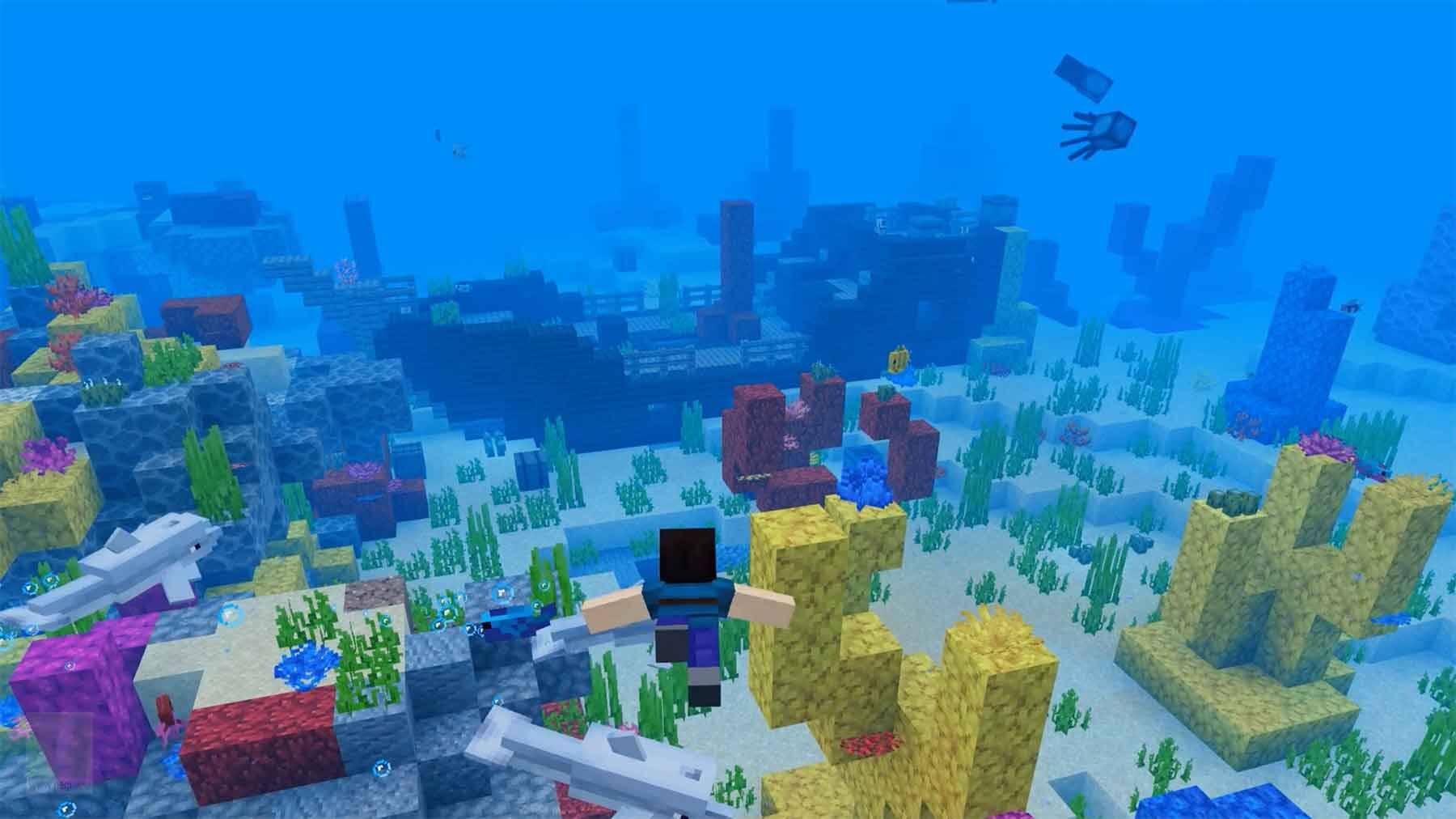 In game coral reef screenshot