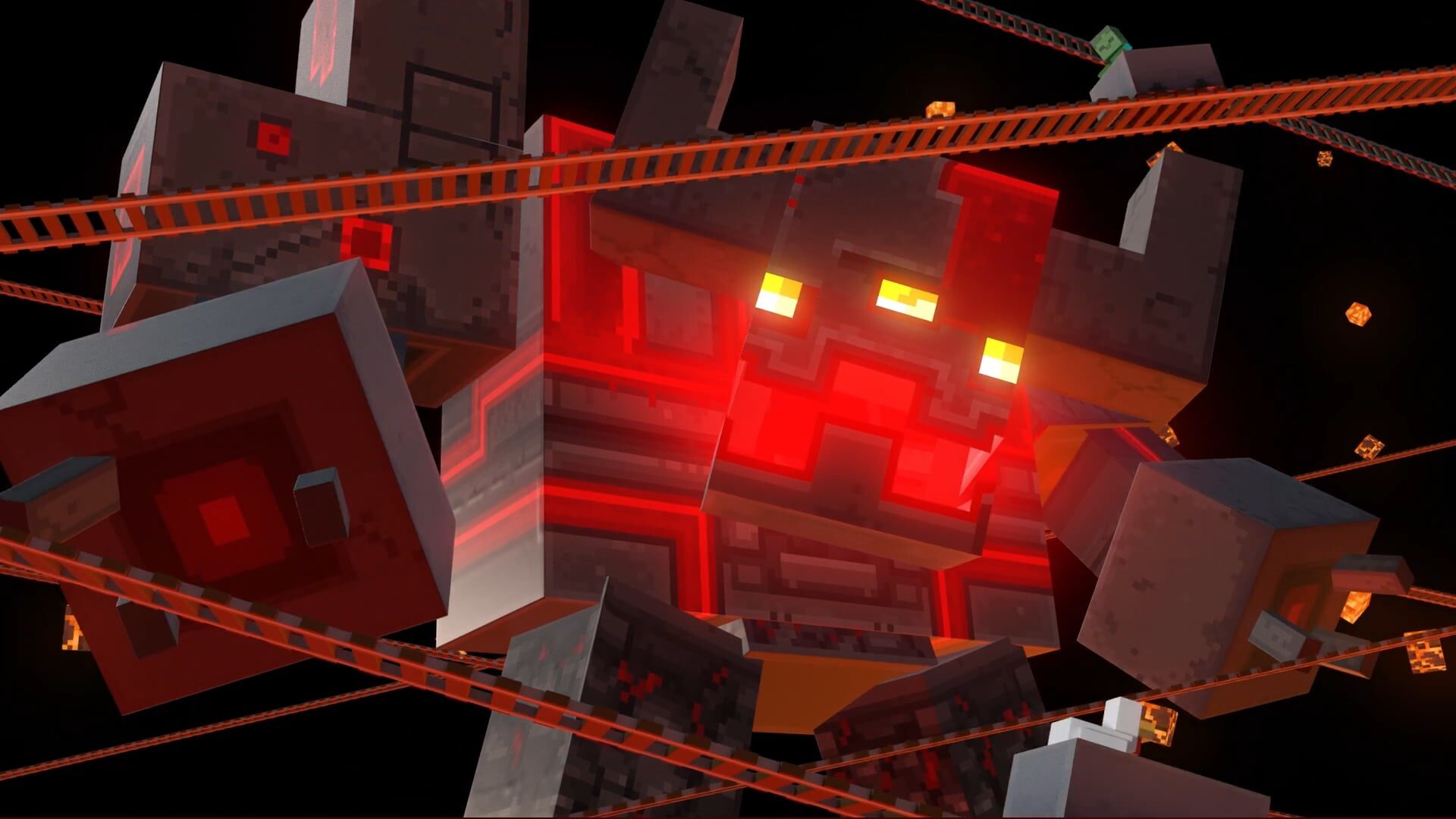 Redstone mob face, cinematic still